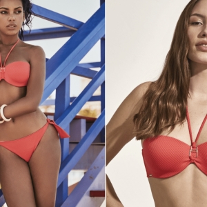 TOP BIKINI BANDEAU CORAL