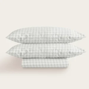 Dúo Nórdico Estampado Elia Algodón - 150 Hilos - Gris