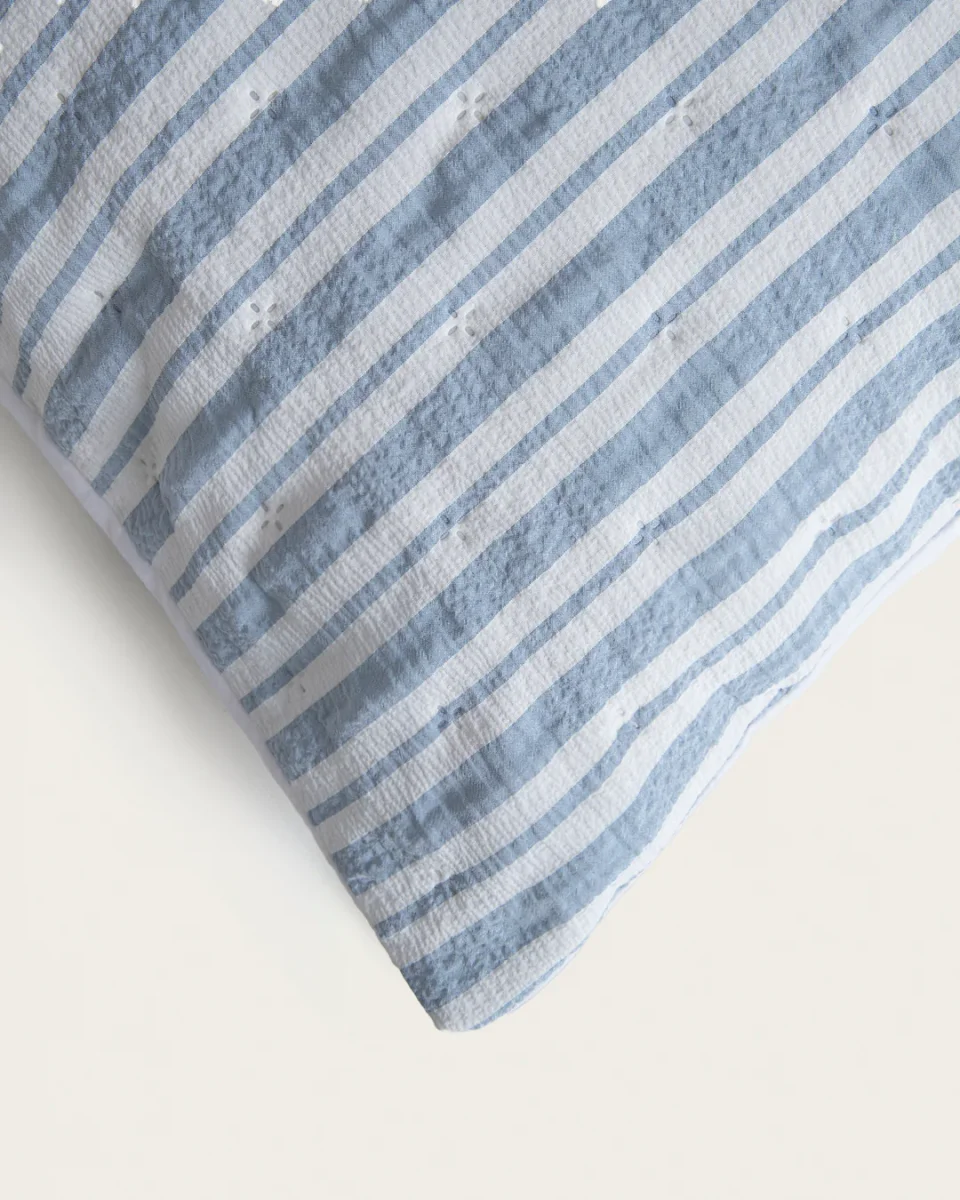 Colcha Hilo Tintado Sorel - 100 g/m² - Azul - Imagen 6
