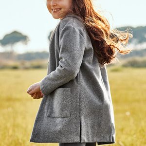 CHAQUETON PUNTO NIÑA CON CAPUCHA