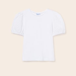 CAMISETA MANGA CORTA PEQUEÑA DE ALGODÓN SOSTENIBLE PARA CHICA.